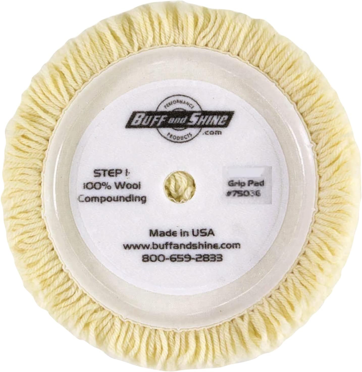 Buff and Shine Grip Wool Pad 7.5"