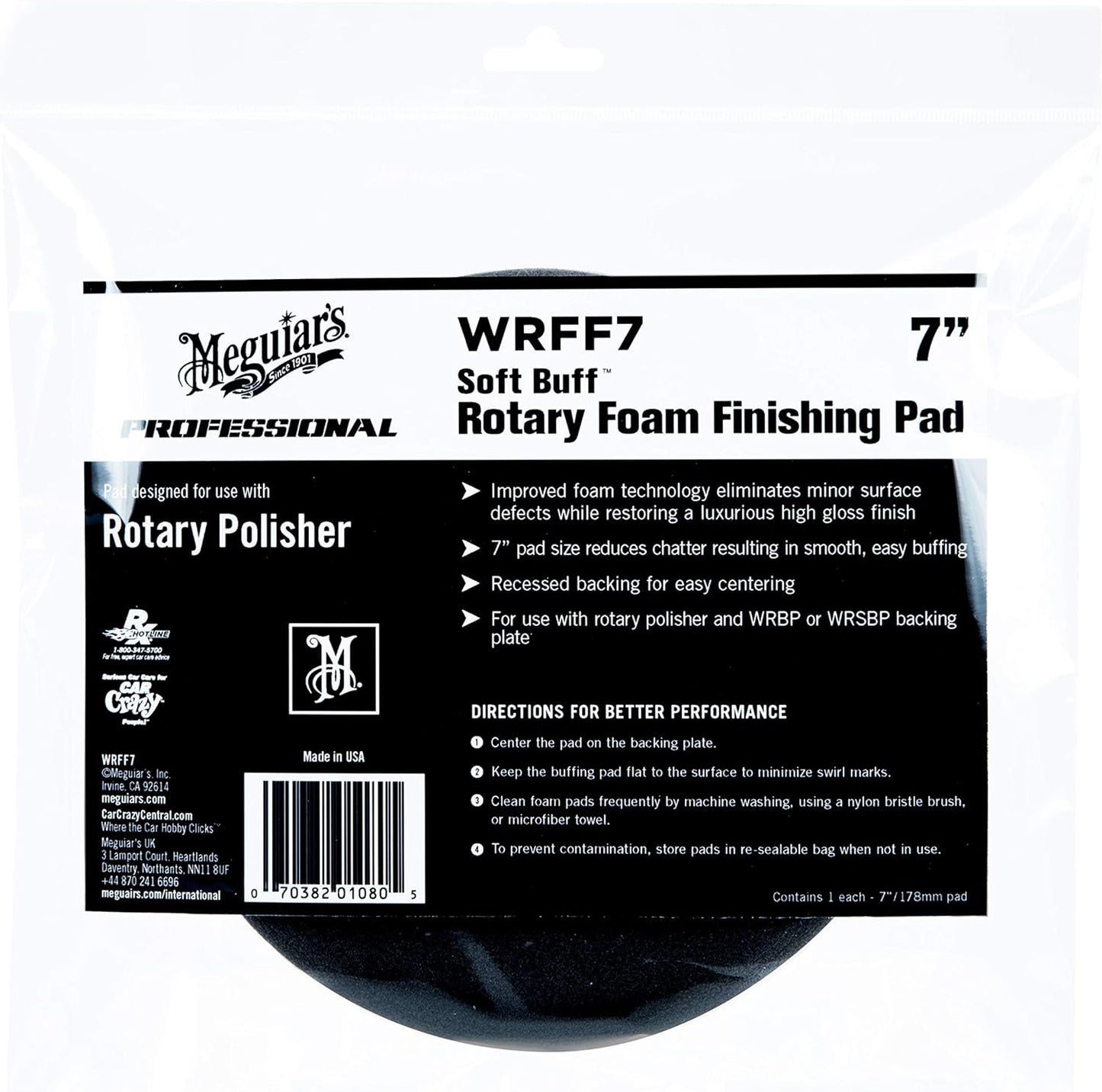 Meguiar's Foam 7" finishing Disc Pad