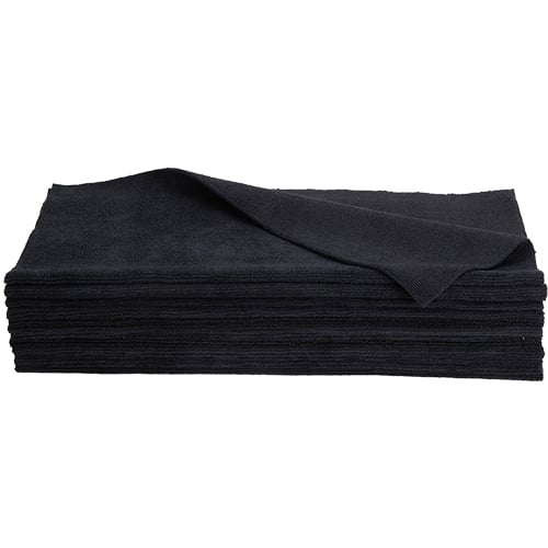 BLACK MICROFIBER TOWEL