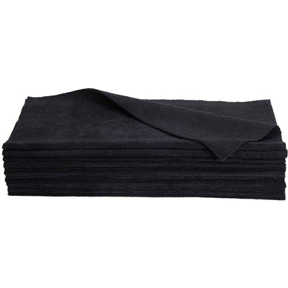 BLACK MICROFIBER TOWEL