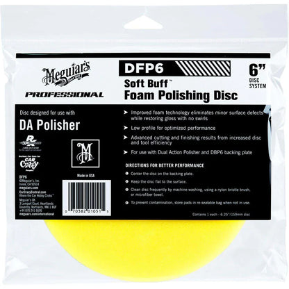 Meguiar's 6" Foam Polishing Pad Disc Hook and Loop