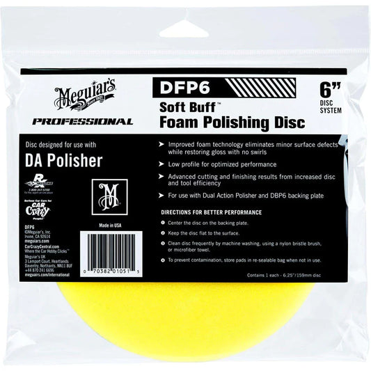 Meguiar's 6" Foam Polishing Pad Disc Hook and Loop