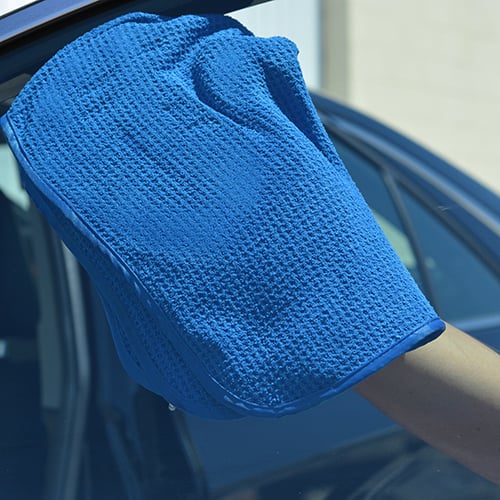 Waffle Weave Microfiber, Blue 16 x 24