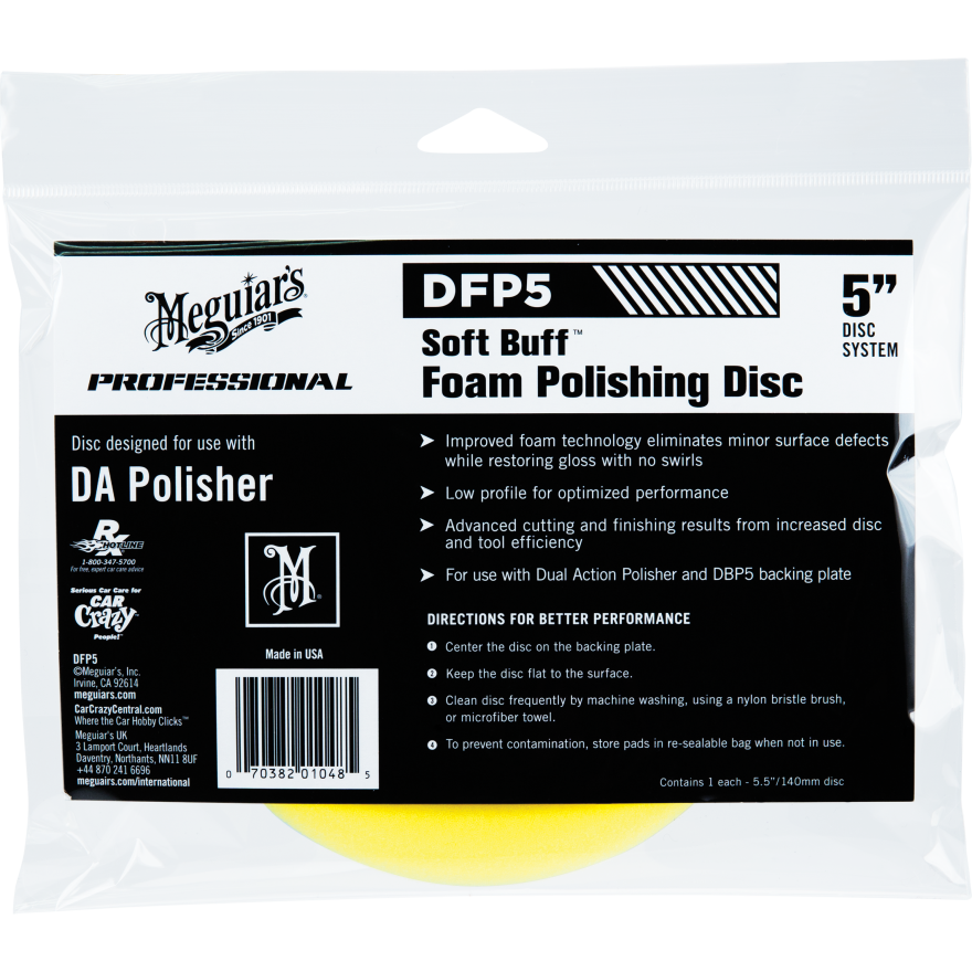 Meguiar's 5" Foam Polishing Pad Disc Hook and Loop