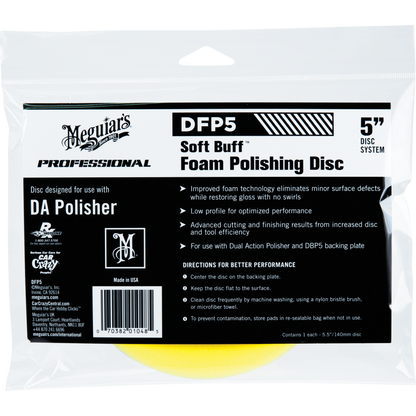 Meguiar's 5" Foam Polishing Pad Disc Hook and Loop