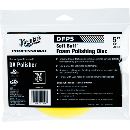 Meguiar's 5" Foam Polishing Pad Disc Hook and Loop