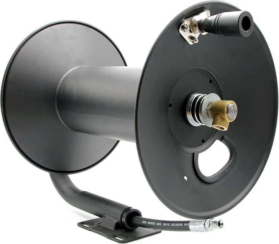 Veloci - 100ft PAINTED HOSE REEL 3/8 MXF, 140F MAX TEMP