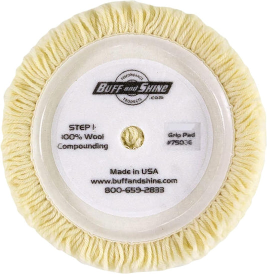 Buff and Shine Grip Wool Pad 7.5"