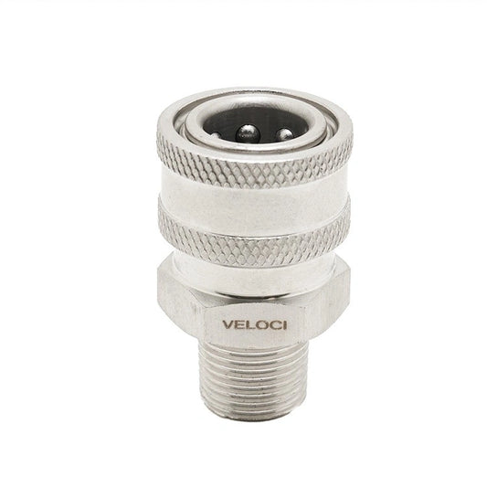 Veloci- 3/8" Stainless Steel Quick Connect Male Socket Male
