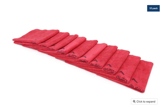 Autofiber [Quadrant Wipe] Microfiber Coating Leveling Towel (16 in. x 16 in., 390 gsm) - 10 pack