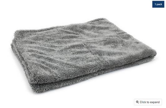 Autofiber Dreadnought - Microfiber Car Drying Towel (20 in. x 30 in., 1100gsm) GRAY - 1 pack