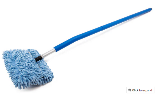 Autofiber [Mitt on a Stick] Wash Tool (61" Pole) - Car Wash Brush, Mop, Mitt