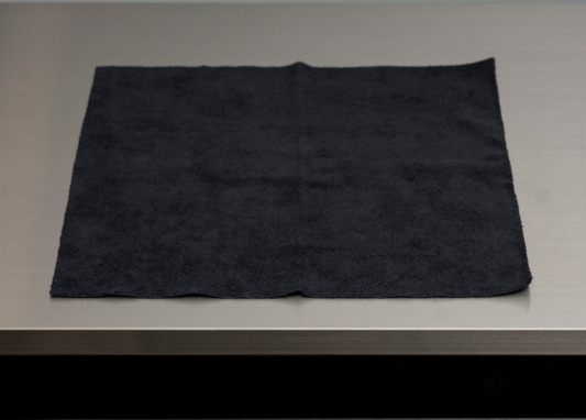 16X16 Black Edgeless Microfiber Towel