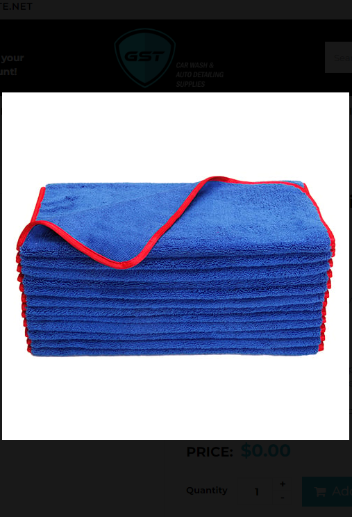 16x24 Microfiber (Blue with Red Trim)