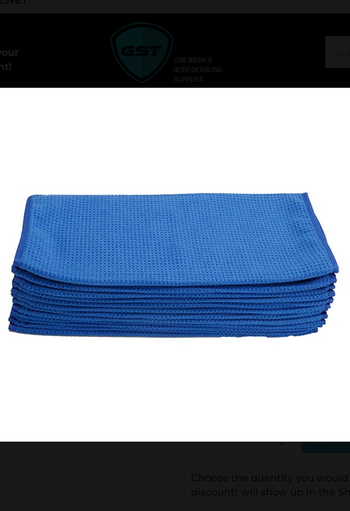 16x24 Blue Waffle Weave Microfiber