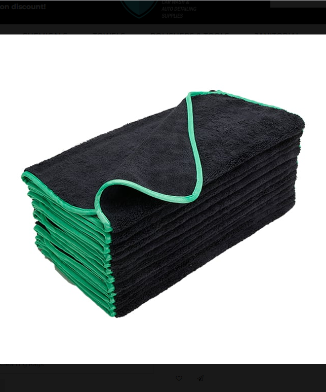 16x24 Microfiber (Blk with Grn Trim)