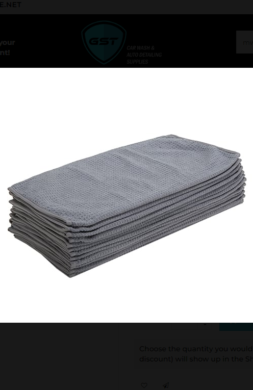 16x24 Gray Waffle Weave Microfiber