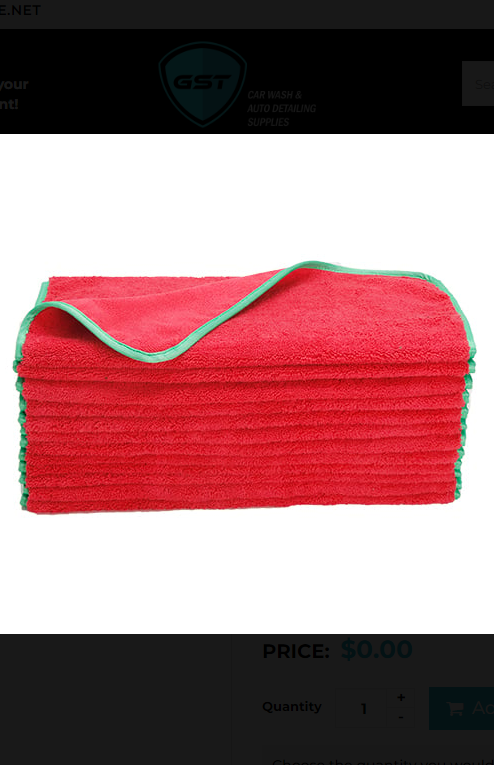 16x24 Microfiber (Red with Grn Trim)