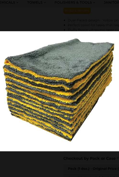 16X16 Edgeless Microfiber (Yell & Gray)