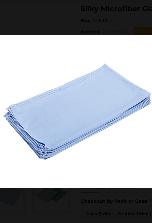 16x16 Light Blue GLASS Towel