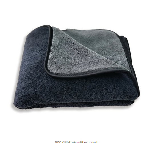 Titan-Jumbo Black/Gray Microfiber Towel