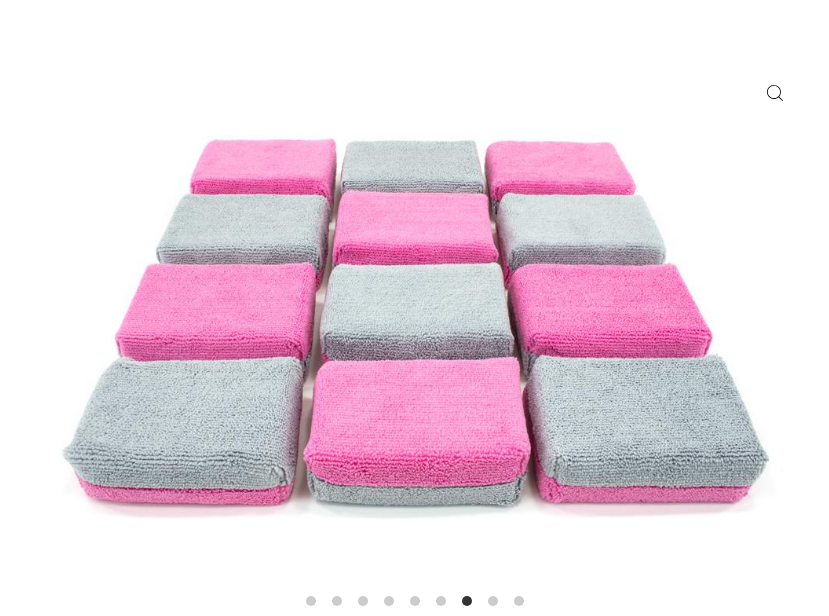 Autofiber Thick Saver Applicator Terry Microfiber Coating Applicator Sponge with Plastic Barrier - 12 pack