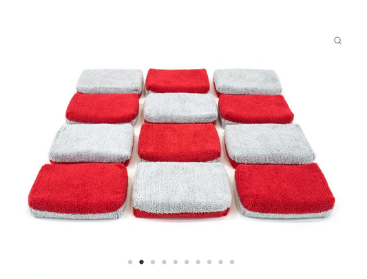 Autofiber Thin Microfiber Coating Applicator Sponge with Plastic Barrier - 12 pack