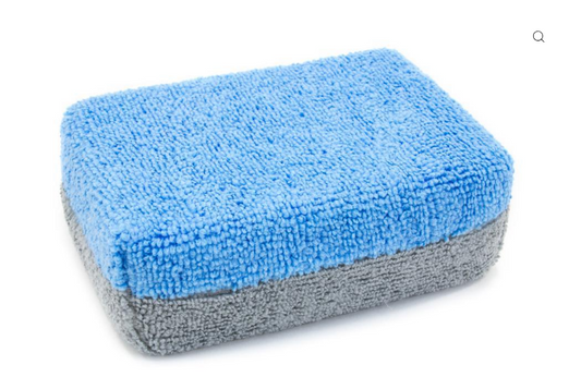 1 - Thick [Saver Applicator Terry] Microfiber Coating Applicator Sponge with Plastic Barrier - Single