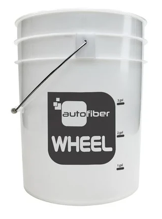 Autofiber [WHEEL BUCKET] 5 Gallon Clear with Gallon Markers