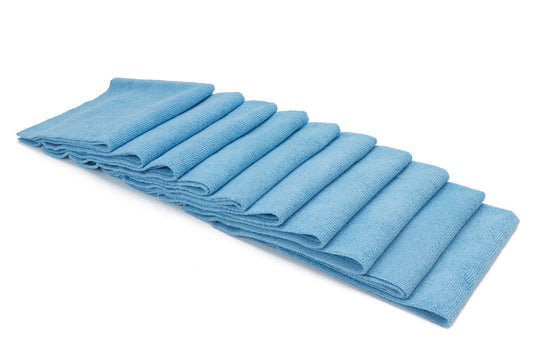 10 PACK[Utility 300] All-Purpose Edgeless Microfiber Towel (16 in x 16 in., 300 gsm) (BLUE)