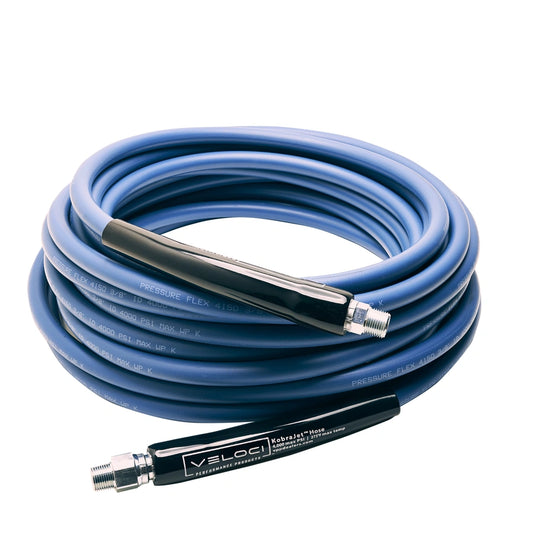 Hose Smooth 3/8 x [50FT] 4,000 PSI Blue- VELOCI W/QC